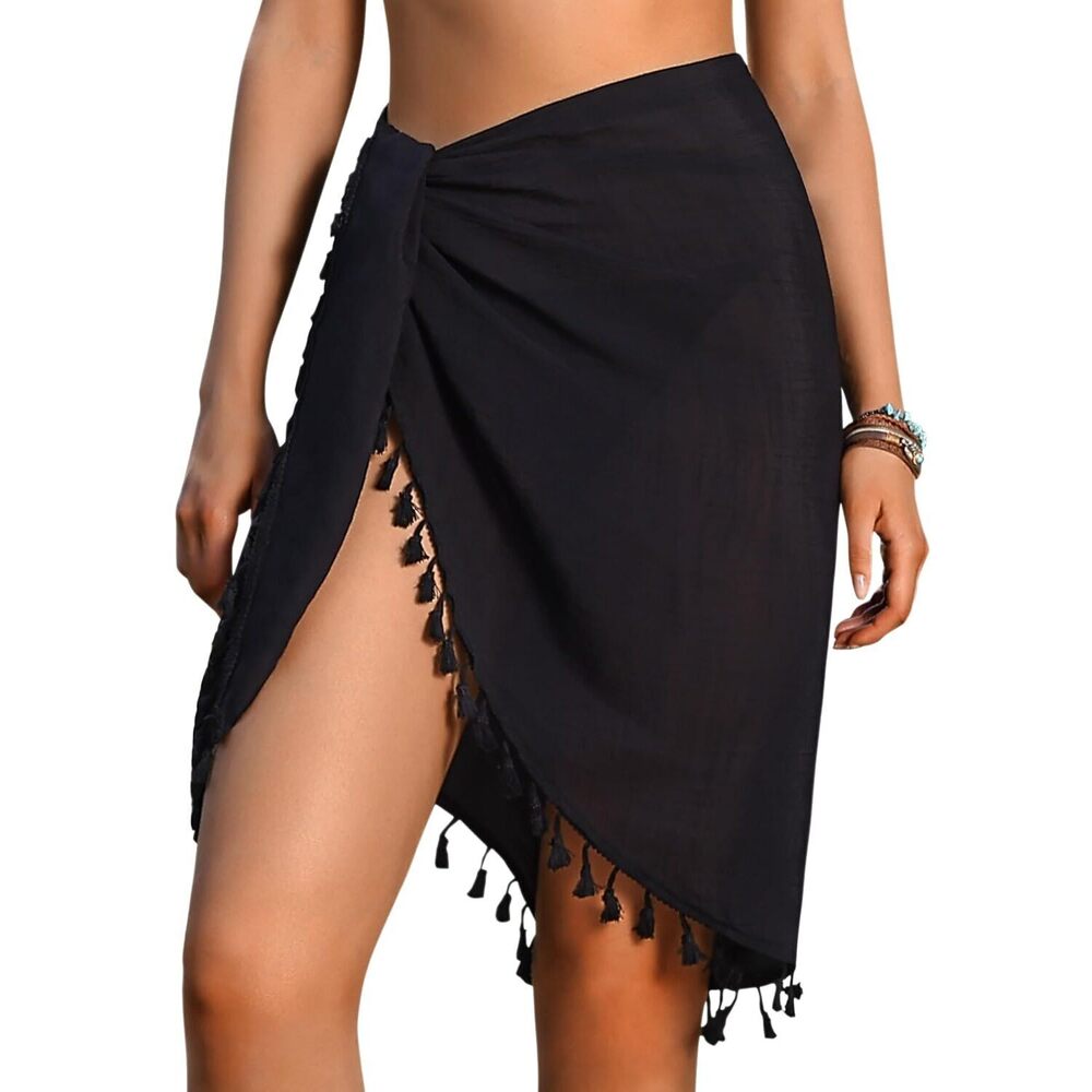 Beach Sarong Cover Up Wraps for Women Swimsuit Coverups Tassels